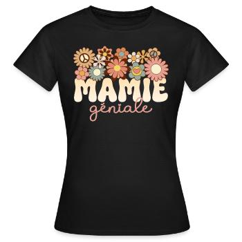 Grand-Mère Formidable Mamie Géniale - T-shirt Femme - noir - Devant - AI Model Female 172 dark (172cm)