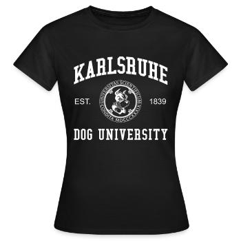 Karlsruhe Dog University University College - T-shirt Femme - noir - Devant - AI Model Female 172 dark (172cm)