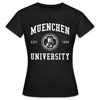 Université de Munich Université Université - T-shirt Femme - noir - Devant - AI Model Female 172 dark (172cm)