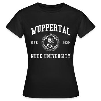 Wuppertal Nude University College University - T-shirt Femme - noir - Devant - AI Model Female 172 dark (172cm)