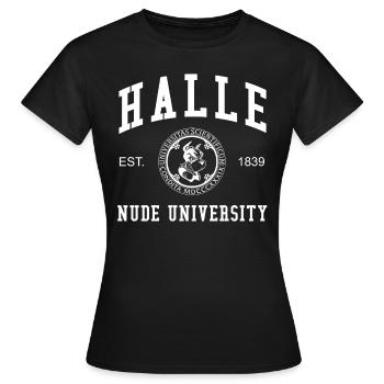 Halle Nude University University College - T-shirt Femme - noir - Devant - AI Model Female 172 dark (172cm)