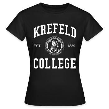 Krefeld College University University of Applied Sciences - Women's T-Shirt - black - Front - AI Model Female 172 dark (172cm)