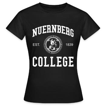 Collège de Nuremberg Collège universitaire - T-shirt Femme - noir - Devant - AI Model Female 172 dark (172cm)