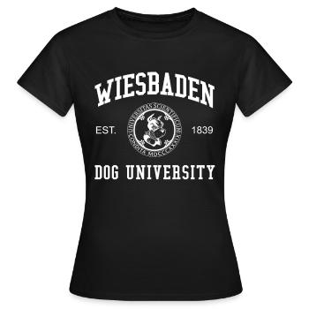 Wiesbaden Dog University University College - T-shirt Femme - noir - Devant - AI Model Female 172 dark (172cm)