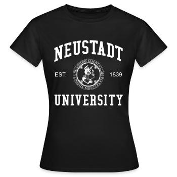 Université Neustadt Universität Hochschule Uni - T-shirt Femme - noir - Devant - AI Model Female 172 dark (172cm)