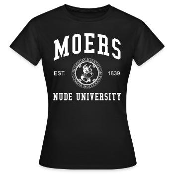Moers Nude University University College University - T-shirt Femme - noir - Devant - AI Model Female 172 dark (172cm)