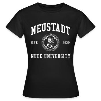 Collège universitaire nu de Neustadt - T-shirt Femme - noir - Devant - AI Model Female 172 dark (172cm)