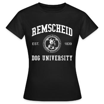 Remscheid Dog University University College - T-shirt Femme - noir - Devant - AI Model Female 172 dark (172cm)