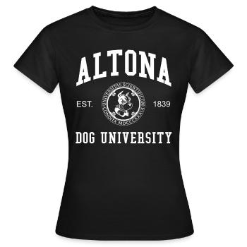 Hamburg Altona Dog University Universität Uni - Women's T-Shirt - black - Front - AI Model Female 172 dark (172cm)