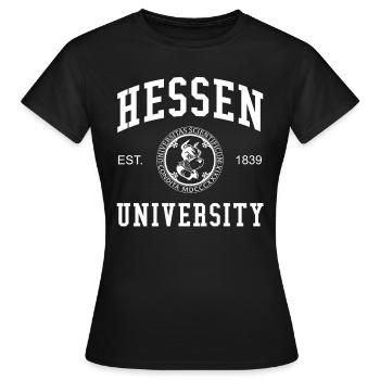 Hessen University University University of Applied Sciences - Women's T-Shirt - black - Front - AI Model Female 172 dark (172cm)
