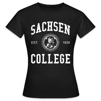 Collège universitaire de Saxe Collège universitaire - T-shirt Femme - noir - Devant - AI Model Female 172 dark (172cm)