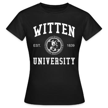 Witten University University University of Applied Sciences - Women's T-Shirt - black - Front - AI Model Female 172 dark (172cm)