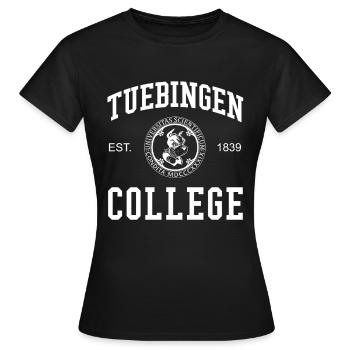 Tübingen College University University of Applied Sciences - Women's T-Shirt - black - Front - AI Model Female 172 dark (172cm)