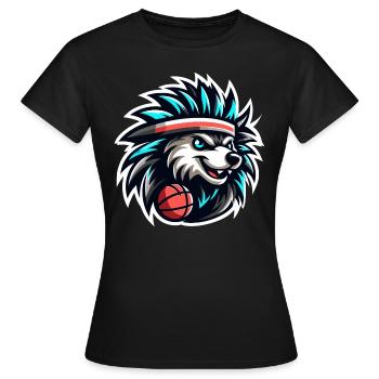 Stachelschwein-Basketballmannschaft - Frauen T-Shirt - Schwarz - Vorne - AI Model Female 172 dark (172cm)