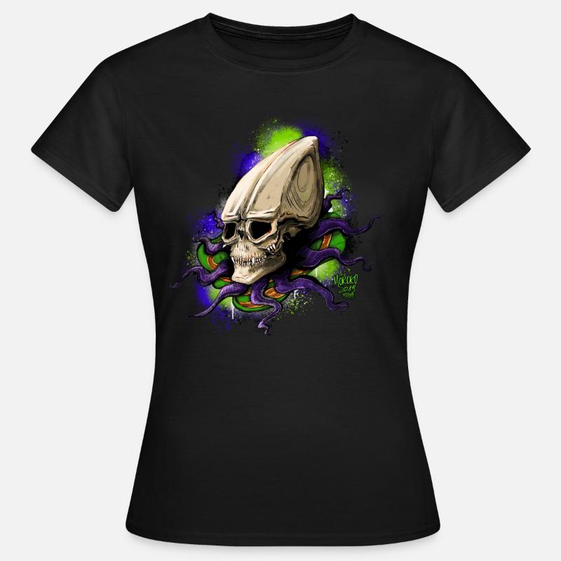 Alien BONE SQL - T-shirt Femme - noir