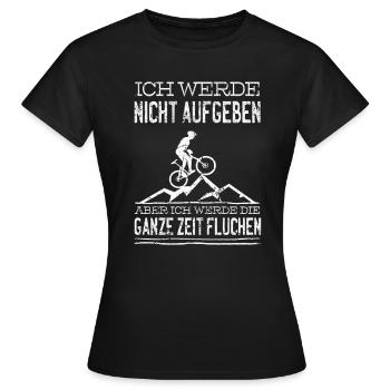 Lustiger Radfahrer Spruch Fahrrad Lustige Sprüche - Frauen T-Shirt - Schwarz - Vorne - AI Model Female 172 dark (172cm)