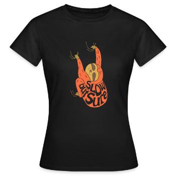 Paresse lente mais sûre - T-shirt Femme - noir - Devant - AI Model Female 172 dark (172cm)