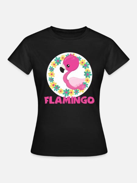 Flamingo - Frauen T-Shirt - Schwarz