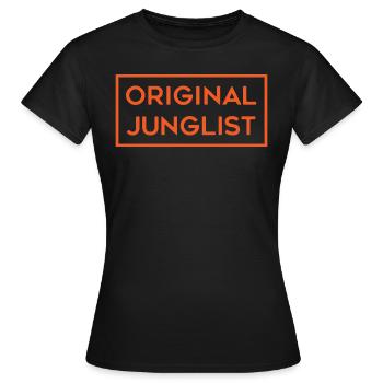 Original Junglist Minimal DNB Mandarine - Frauen T-Shirt - Schwarz - Vorne - AI Model Female 172 dark (172cm)