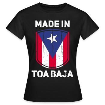Porto Rico - T-shirt Femme - noir - Devant - AI Model Female 172 dark (172cm)