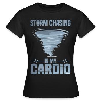 Sturmjäger Shirts | Unwetter Sturm Blitz Geschenke - Frauen T-Shirt - Schwarz - Vorne - AI Model Female 172 dark (172cm)