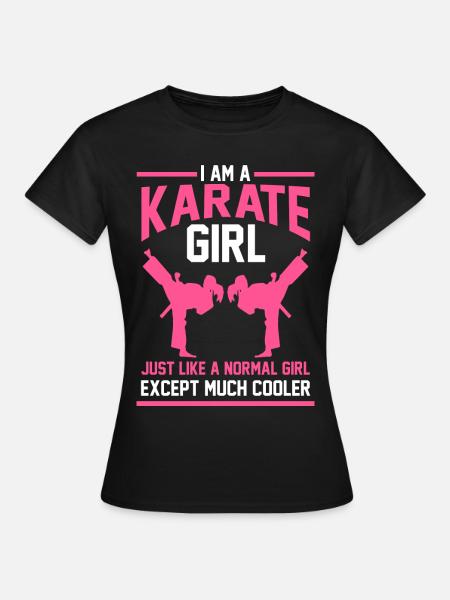 Karate Mädchen Geschenk - Frauen T-Shirt - Schwarz