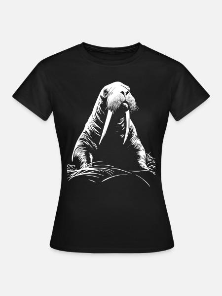 Walrus - Frauen T-Shirt - Schwarz