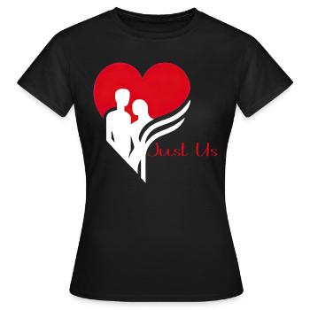 Love Emblem Unity - Frauen T-Shirt - Schwarz - Vorne - AI Model Female 172 dark (172cm)