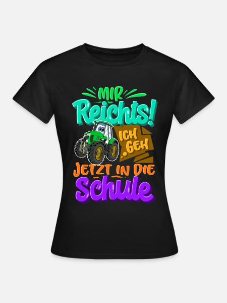 Traktor Kinder Einschulung - Frauen T-Shirt - Schwarz