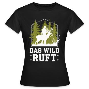 Hunter Hunting Hunting Hunting Clothing - Women's T-Shirt - black - Front - AI Model Female 172 dark (172cm)