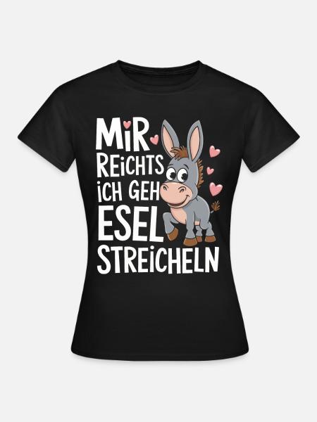 Esel Eselchen Maultier Muli - Frauen T-Shirt - Schwarz