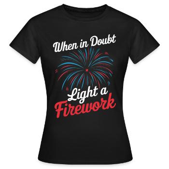 Pyrotechnie Feux d’artifice Pyrotechnie - T-shirt Femme - noir - Devant - AI Model Female 172 dark (172cm)