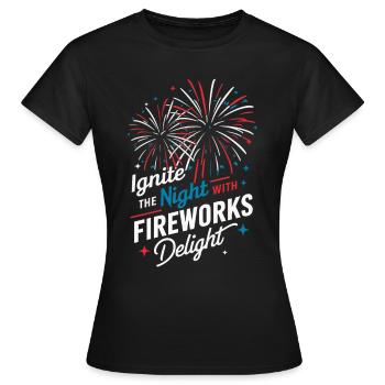 Pyrotechnics Fireworks Pyrotechnics - Women's T-Shirt - black - Front - AI Model Female 172 dark (172cm)