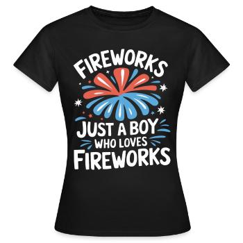 Pyrotechnie Feux d’artifice Pyrotechnie - T-shirt Femme - noir - Devant - AI Model Female 172 dark (172cm)