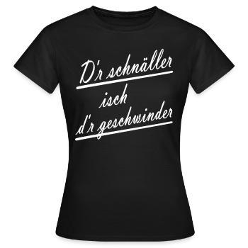 Mundart - Frauen T-Shirt - Schwarz - Vorne - AI Model Female 172 dark (172cm)
