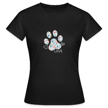 Tier Liebe, Hund - Frauen T-Shirt - Schwarz - Vorne - AI Model Female 172 dark (172cm)
