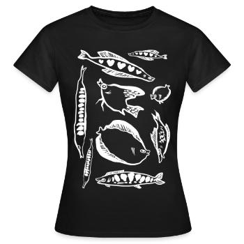 PISCES - Women's T-Shirt - black - Front - AI Model Female 172 dark (172cm)