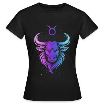 Gradient Cosmique de Taureau - T-shirt Femme - noir - Devant - AI Model Female 172 dark (172cm)