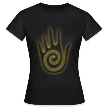 Navajo Hopi Native American Spirale à la main - T-shirt Femme - noir - Devant - AI Model Female 172 dark (172cm)