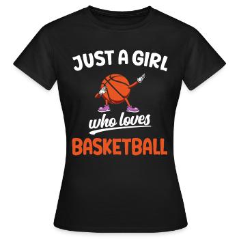 Fille Qui Aime Le Basket Joueuse Basketteuse - T-shirt Femme - noir - Devant - AI Model Female 172 dark (172cm)
