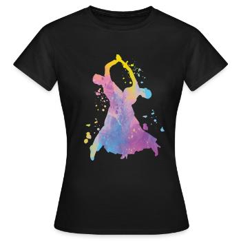 Valse viennoise Danses de salon - T-shirt Femme - noir - Devant - AI Model Female 172 dark (172cm)