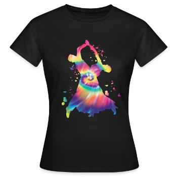 Danse de salon Valse viennoise - T-shirt Femme - noir - Devant - AI Model Female 172 dark (172cm)