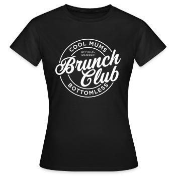Cool Mums Brunch Club - Women's T-Shirt - black - Front - AI Model Female 172 dark (172cm)