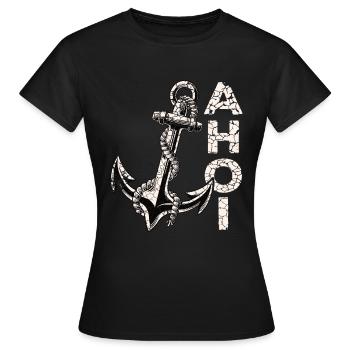 Ahoy anchor home Frise orientale Frise orientale Frise orientale - T-shirt Femme - noir - Devant - AI Model Female 172 dark (172cm)