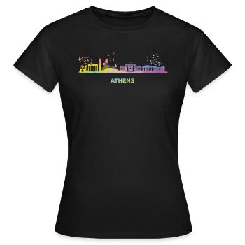 Athènes skyline d’Athènes - T-shirt Femme - noir - Devant - AI Model Female 172 dark (172cm)