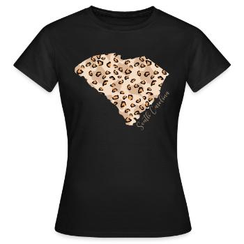 Carte de Caroline du Sud Leo État du Sud - T-shirt Femme - noir - Devant - AI Model Female 172 dark (172cm)