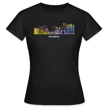 Madrid Skyline Madrid - Women's T-Shirt - black - Front - AI Model Female 172 dark (172cm)
