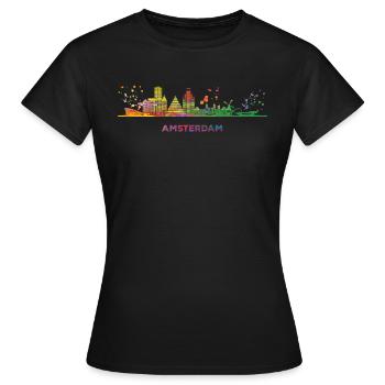 Amsterdam Skyline Amsterdam - Women's T-Shirt - black - Front - AI Model Female 172 dark (172cm)