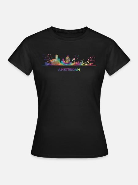Amsterdam Skyline Amsterdam - T-shirt Femme - noir