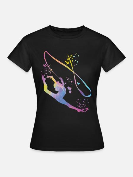 Gymnaste avec bande de gymnastique rythmique - T-shirt Femme - noir